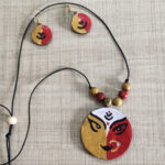 Traditional Durga Maa Daily Wear Round Pendant Necklace