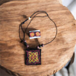 Traditional Kolam Daily Wear Pendant Necklace